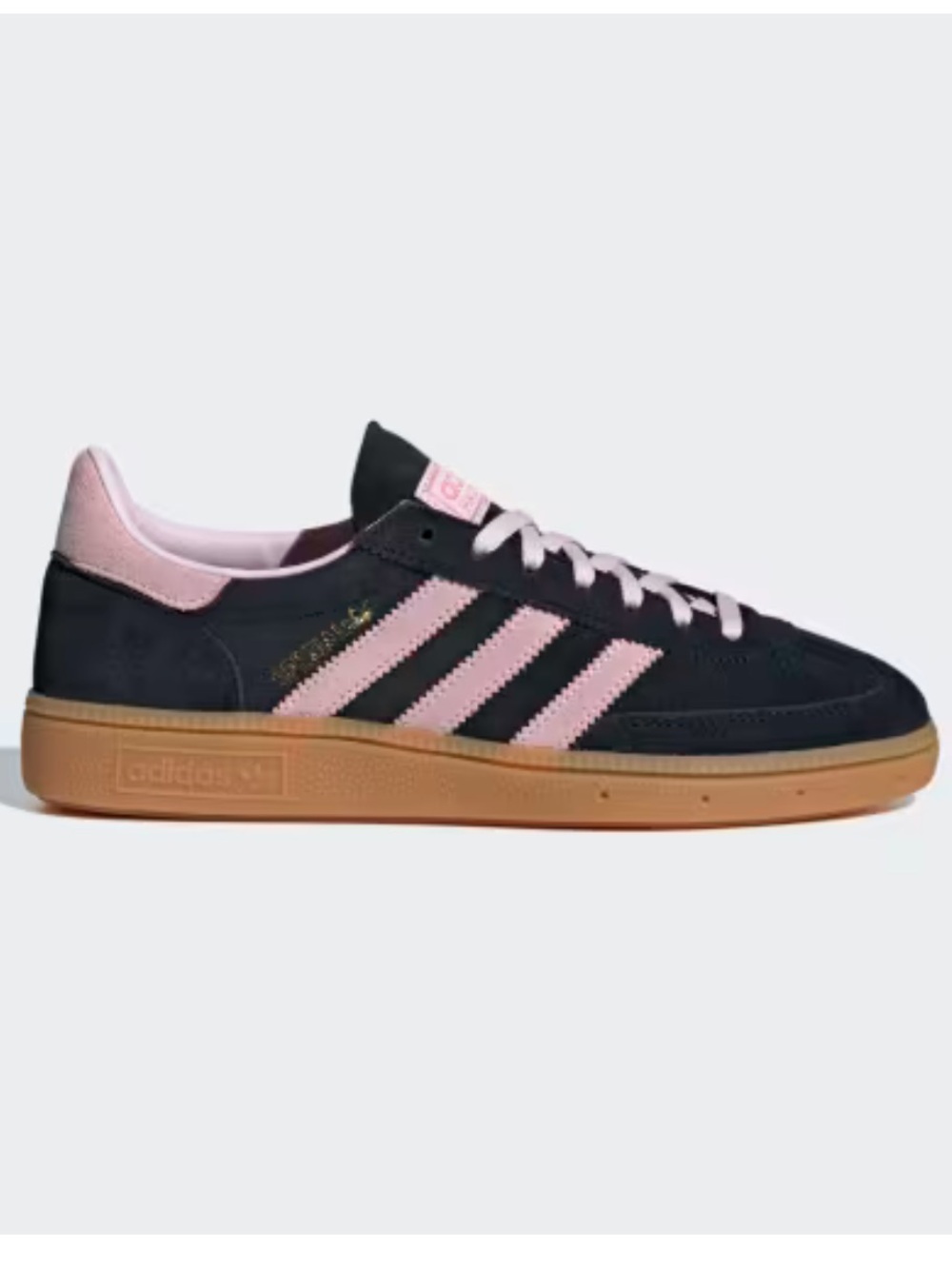 Adidas Original Handball Spezial Black Pink Gum Sole Sneakers Size 6.5